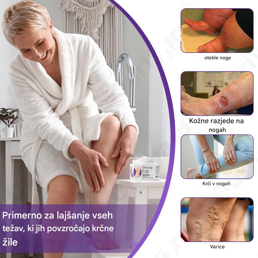 🏆✅ Odobreno s strani NHS – Ourlyard® DiaLeg Care Phyto krema – pomaga pri krčnih žilah, otekanju, krčih in bolečinah v nogah