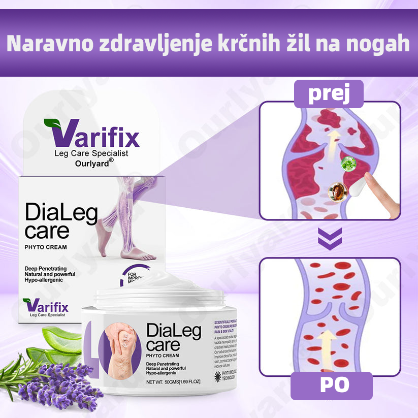 🏆✅ Odobreno s strani NHS – Ourlyard® DiaLeg Care Phyto krema – pomaga pri krčnih žilah, otekanju, krčih in bolečinah v nogah