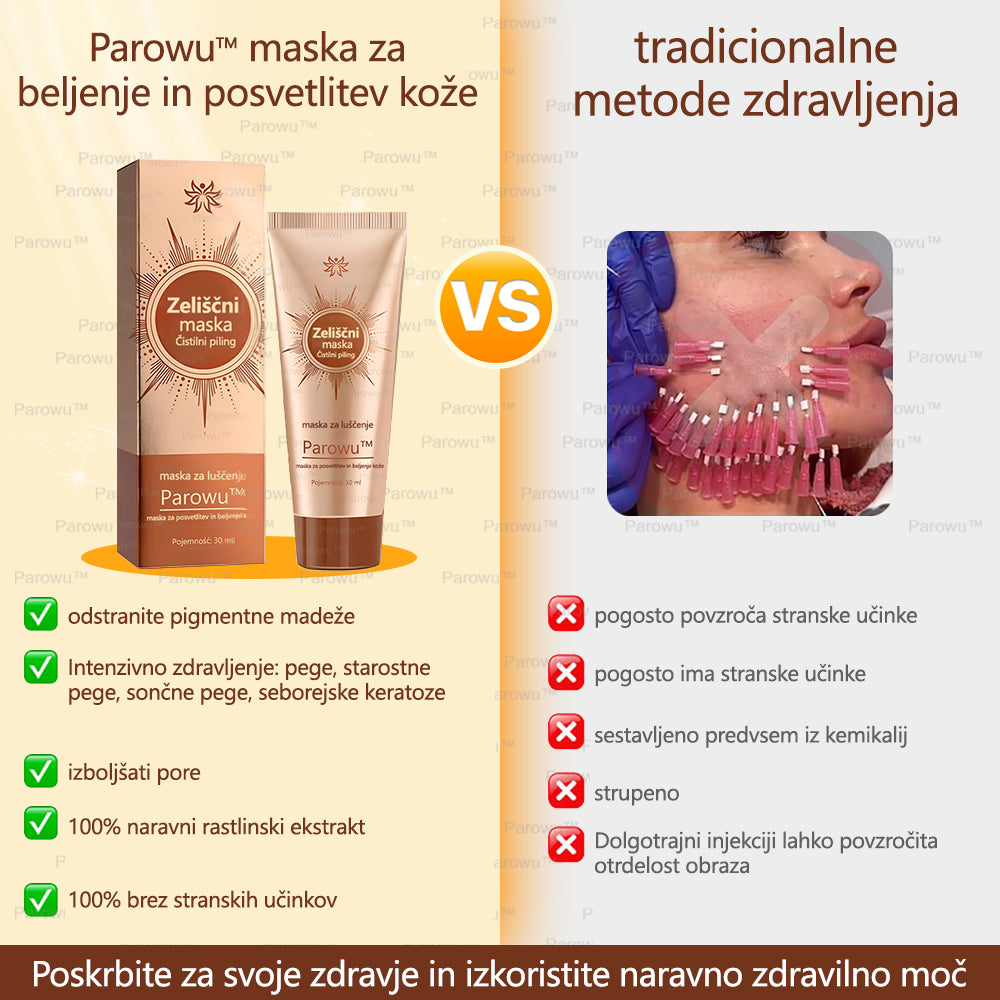 Parowu™ Belilna in Odstranjevalna Maska za madeže - 🍀 Naravne sestavine trajno odstranjujejo pigmentne madeže, starostne pege, pegice in sončne madeže 🔥