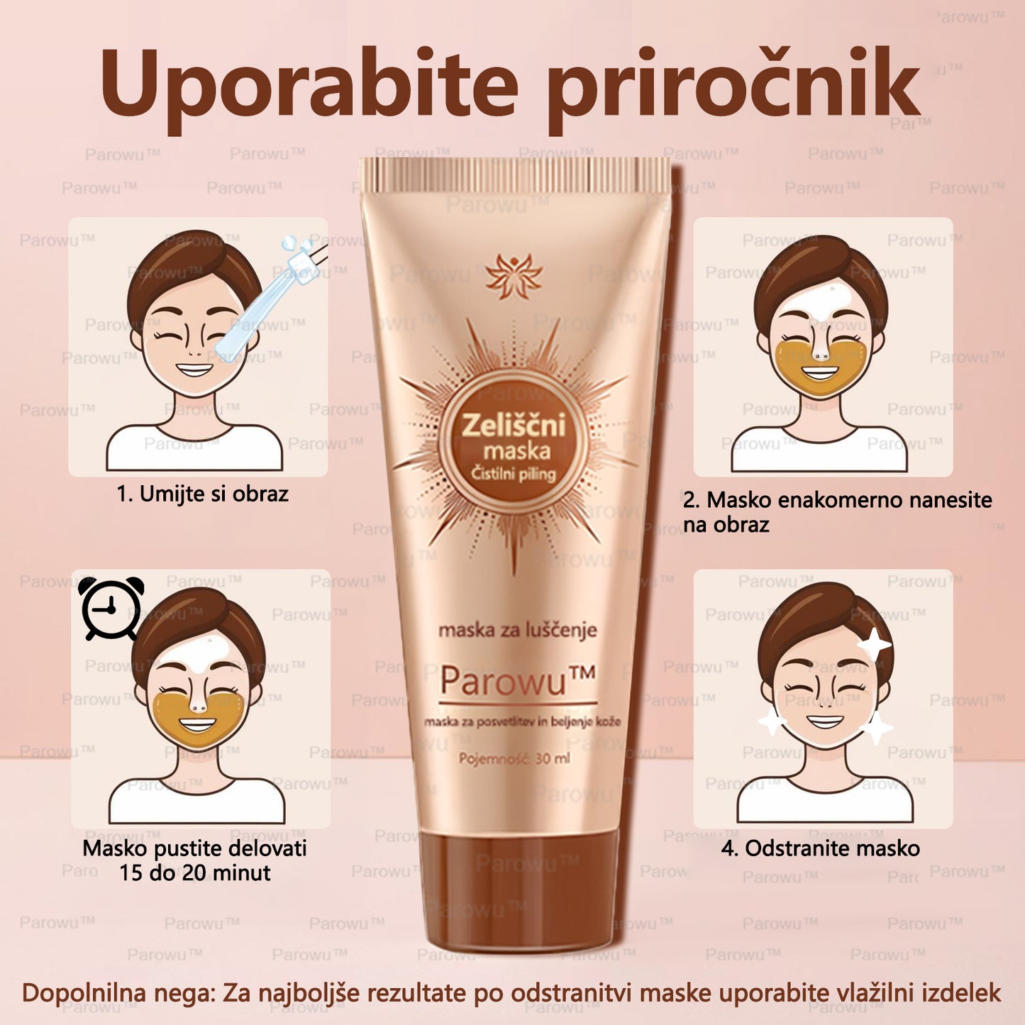 Parowu™ Belilna in Odstranjevalna Maska za madeže - 🍀 Naravne sestavine trajno odstranjujejo pigmentne madeže, starostne pege, pegice in sončne madeže 🔥