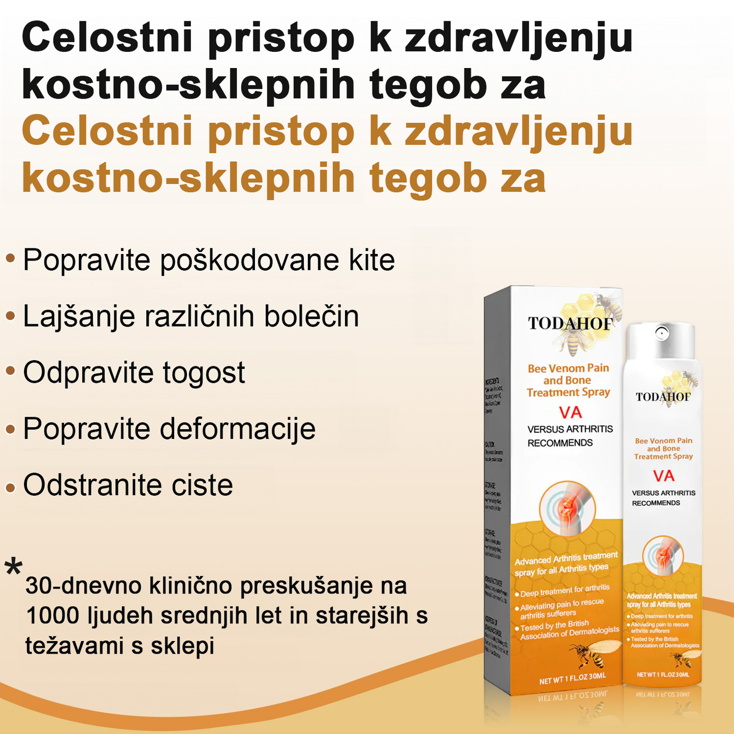 🌿TODAHOF™ Sprej za sklepe s čebeljim strupom💎Primeren za vse starosti🔥 Časovno omejen 75% popust