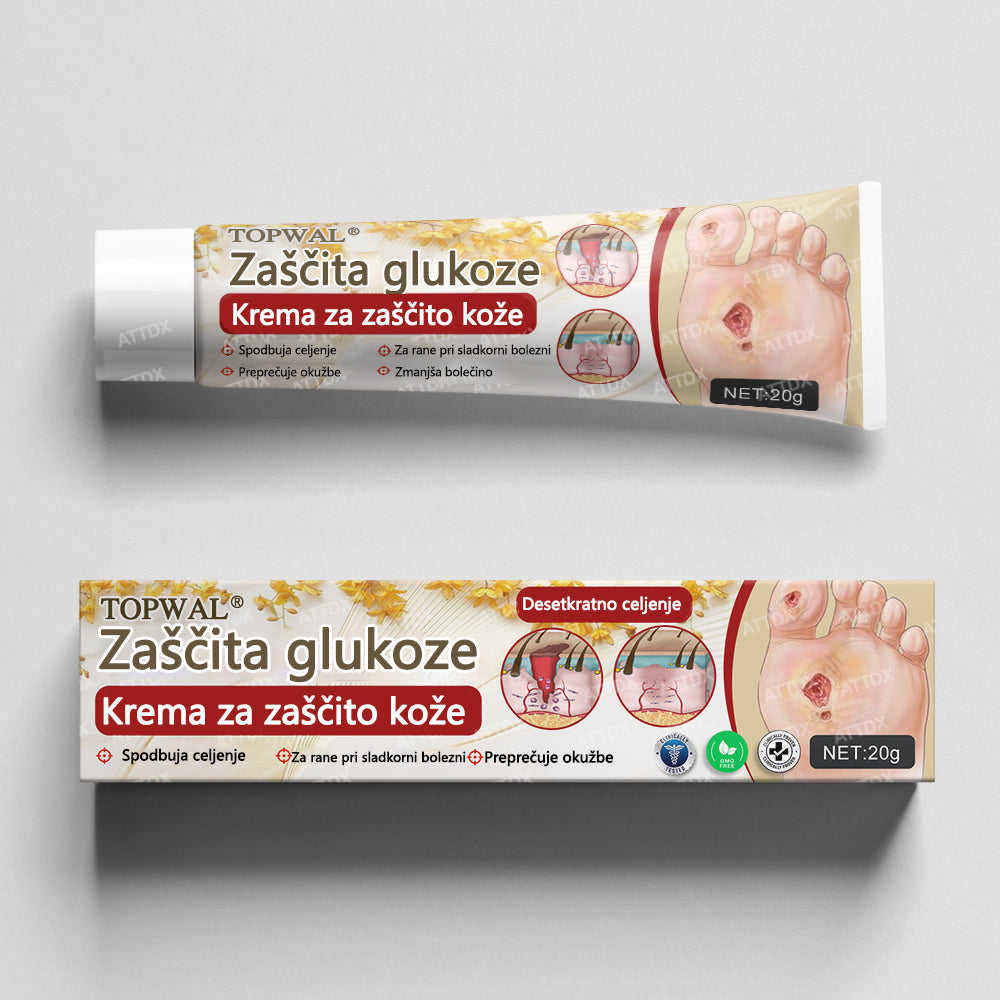 ✨👣 TOPWAL® GlucoseGuard Skin Rescue Krema – Hitrejše celjenje, varnejša zaščita in vsakodnevna hidracija za diabetično kožo 🌿💧