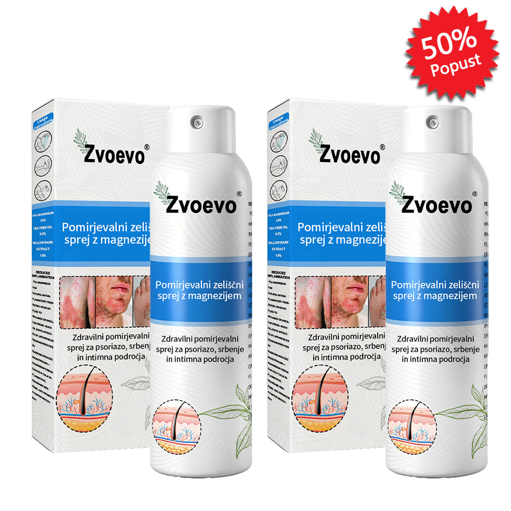 ✅ Uradna trgovina: Zvoevo® Magnezijev zeliščni sprej za luskavico ⚕️ EMA certificirano (lajša luskavico in ekcem, izboljšuje bakterijske okužbe na genitalnem področju, zdravi akne in bradavice, lajša bolečine v sklepih in nevropatske bolečine)