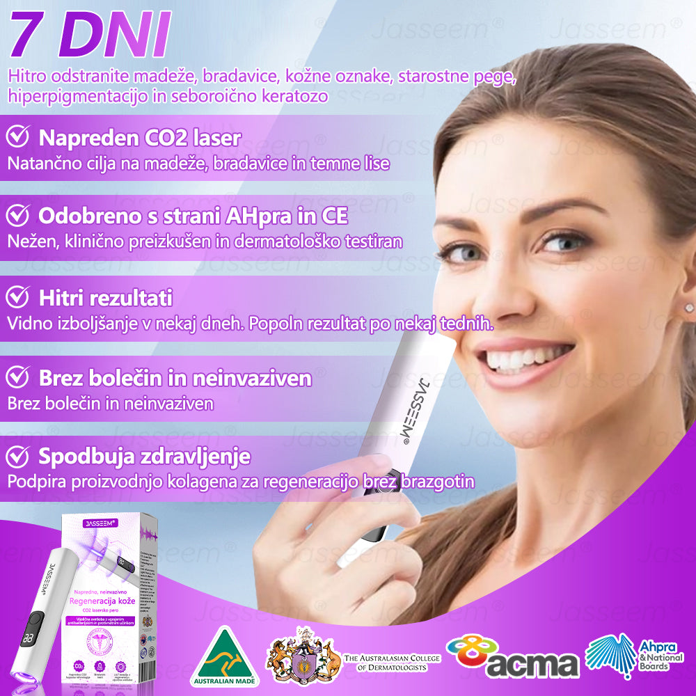 𝐉𝐚𝐬𝐬𝐞𝐞𝐦® Napredni neinvazivni CO₂ laserski pisalo za obnovo kože 🛫 (Nežno odstrani bradavice, materina znamenja, starostne pege in kožne izrastke – brez bolečin in brez kompliciranja!)