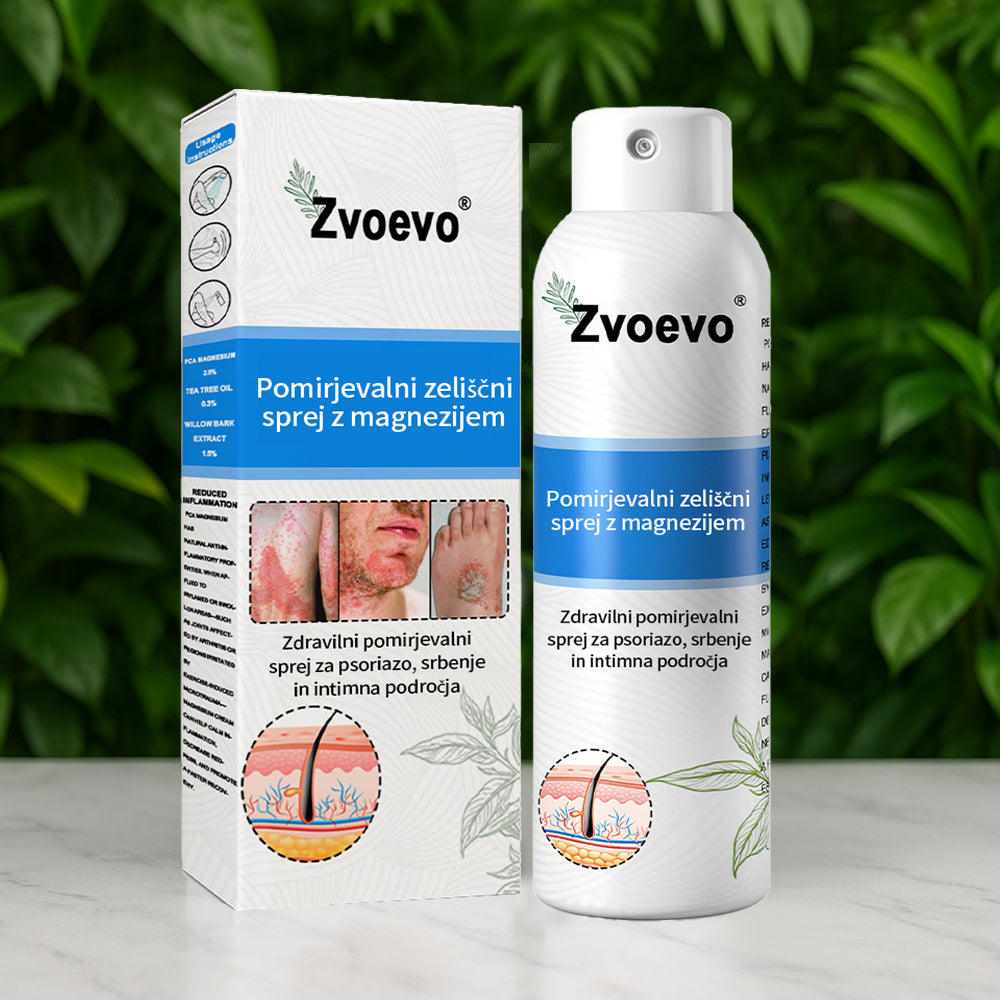 ✅ Uradna trgovina: Zvoevo® Magnezijev zeliščni sprej za luskavico ⚕️ EMA certificirano (lajša luskavico in ekcem, izboljšuje bakterijske okužbe na genitalnem področju, zdravi akne in bradavice, lajša bolečine v sklepih in nevropatske bolečine)