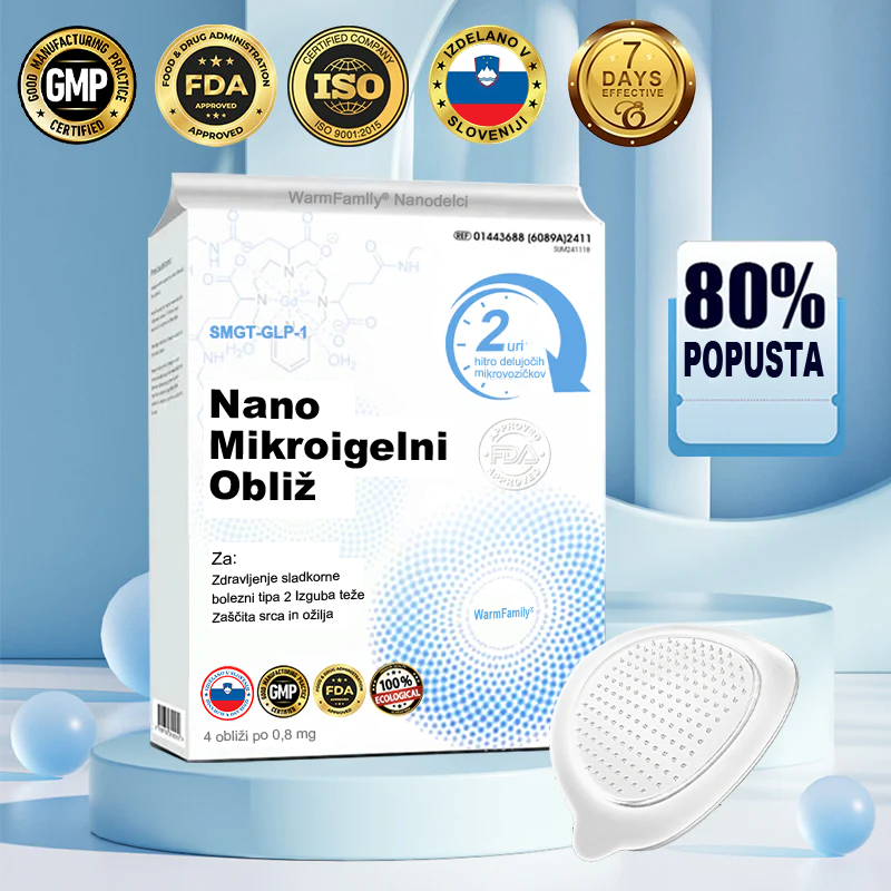 【WarmFamily® Uradna Trgovina】Tirzepatide Nano Mikroigelni Obliž 🇺🇸👨⚕️ (Brez bolečin, 24/7 sproščanje | Hitro izgubi 9+ kg | Do 90% manj sladkorja)