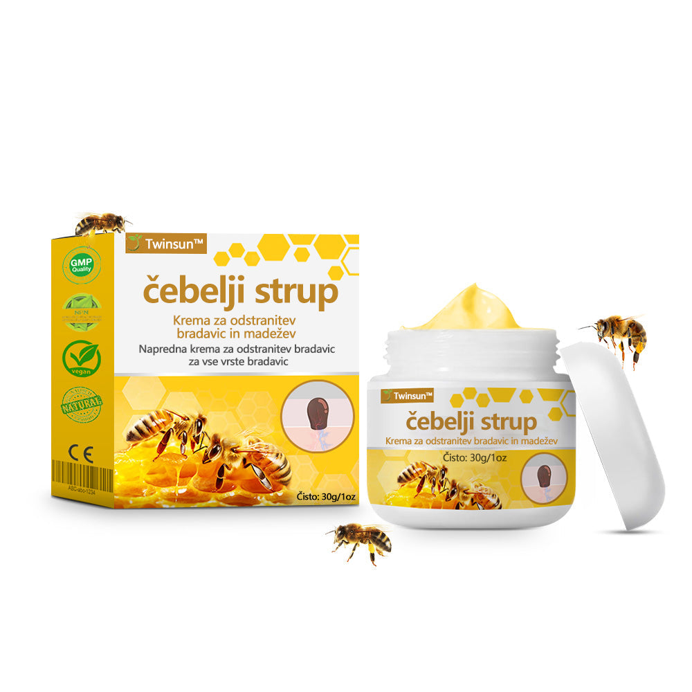 🐝Twinsun™ Izjemno Močna Krema z Čebeljim Strupom, s certifikatom EMA💖 Za zdravljenje bradavic, kožnih izrastkov, okužb in keratoze, ter za glajenje neenakomerne kože