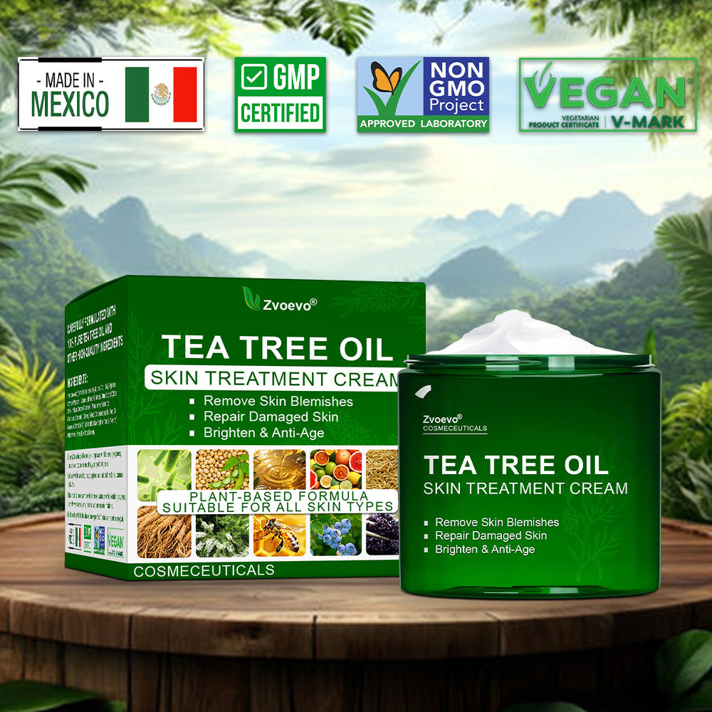 ✅ Certificirano s strani JAZMP 🌿 Twinsun® Krema z oljem čajevca – Odpravlja nepravilnosti na koži, obnavlja poškodovano kožo, posvetli polt in nudi nego proti staranju 🌳