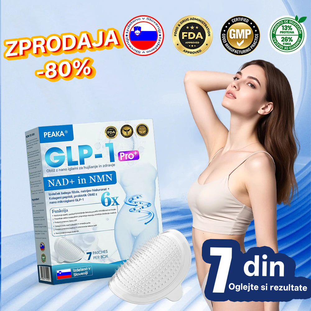 【Zadnji dan promocije 80% POPUSTA 🥇】PEAKA® GLP-1 & NAD+ NANO IGLIČNI OBLIŽ za hujšanje in zdravje  (Brez bolečin. 24/7 sproščanje | Hitra izguba 20 lbs | 90% padec sladkorja)