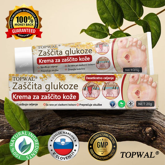 ✨👣 TOPWAL® GlucoseGuard Skin Rescue Krema – Hitrejše celjenje, varnejša zaščita in vsakodnevna hidracija za diabetično kožo 🌿💧