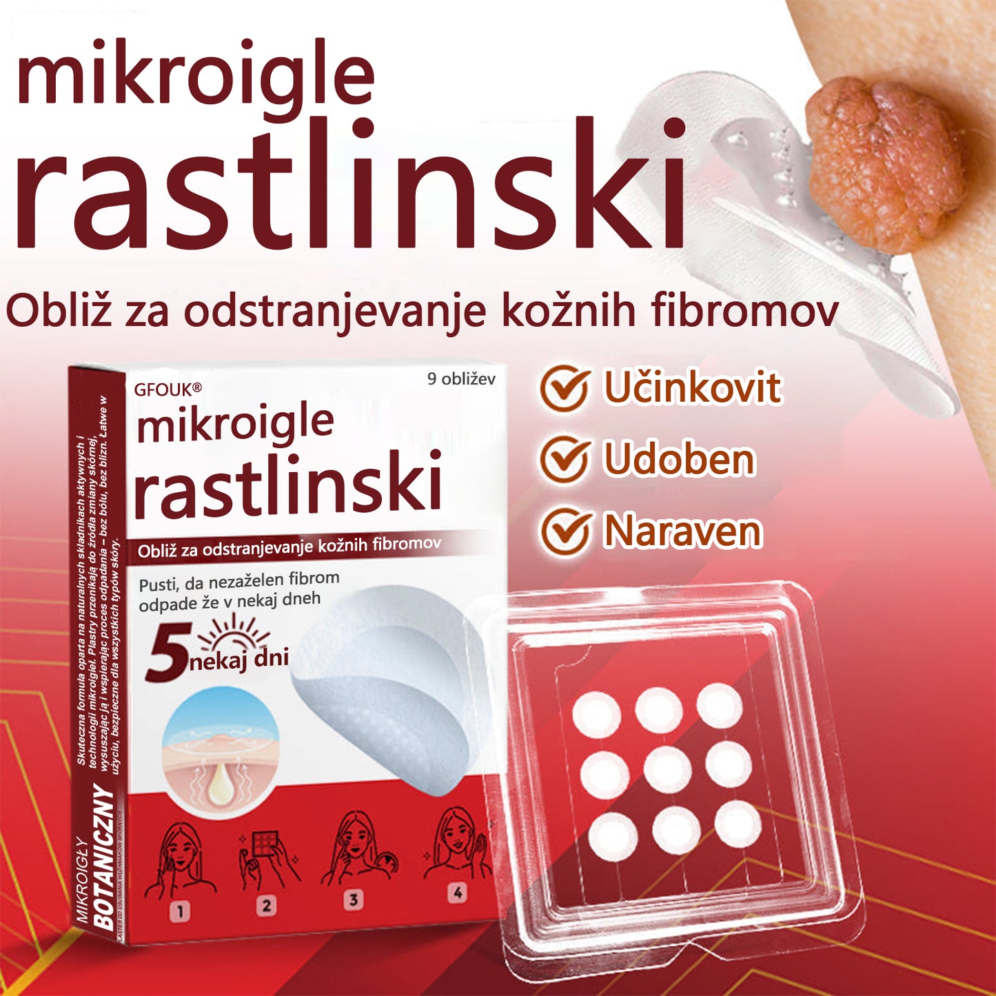 👨⚕️ GFOUK® MicroNeedle obliž za odstranjevanje kožnih izrastkov 🇪🇺 Skupno z EU smernicami za nego kože