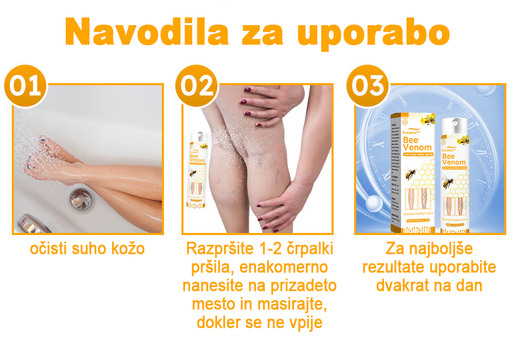 【✨Plačilo po povzetju✨】𝙁𝙪𝙧𝙯𝙚𝙧𝙤™ Pršilo za krčne žile s čebeljim strupom 🐝