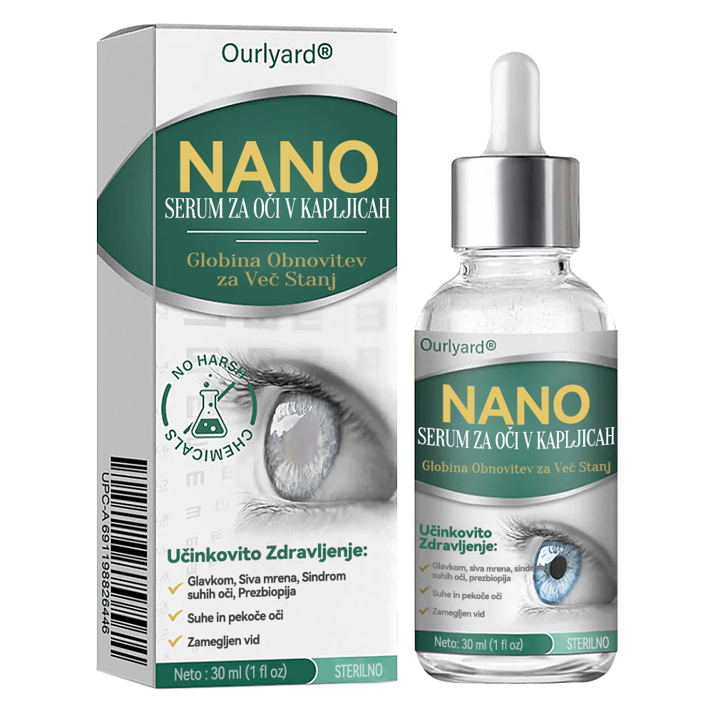 👩⚕️Ourlyard® Nano kapljice za oči ✅Odobreno s strani EMA (primerno za daljnovidnost, sindrom suhega očesa, glavkom in sivo mreno) ☘️