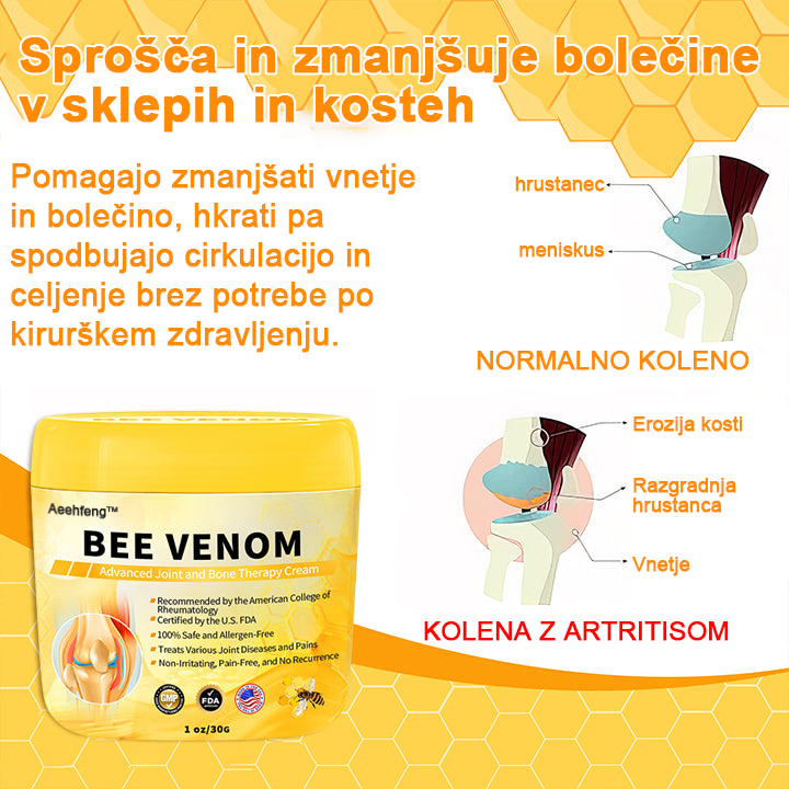 👩⚕️👩⚕️𝐀ее𝐡𝐟𝐧𝐠™ Krema s čebeljim strupom za napredno terapijo sklepov in kosti (izvleček novozelandske čebele - specializirano za ortopedske in artritisne bolečine)