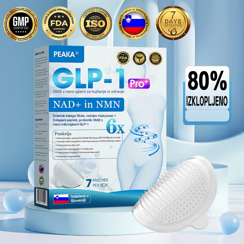 【Zadnji dan promocije 80% POPUSTA 🥇】PEAKA® GLP-1 & NAD+ NANO IGLIČNI OBLIŽ za hujšanje in zdravje  (Brez bolečin. 24/7 sproščanje | Hitra izguba 20 lbs | 90% padec sladkorja)