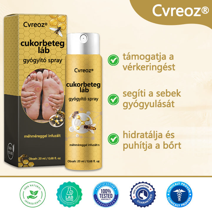 Cvreoz® čebelji strup v zdravilnem pršilu za celjenje in obnovo ran na rokah in nogah ⭐️
