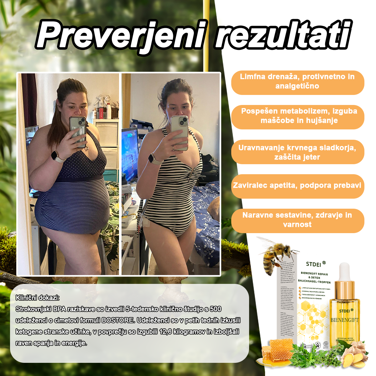 💝𝑺𝑻𝑫𝑬𝑰™  Kapljice za razstrupljanje črevesja s čebeljim strupom (za vse oblike debelosti in bolezni bezgavk)🔥