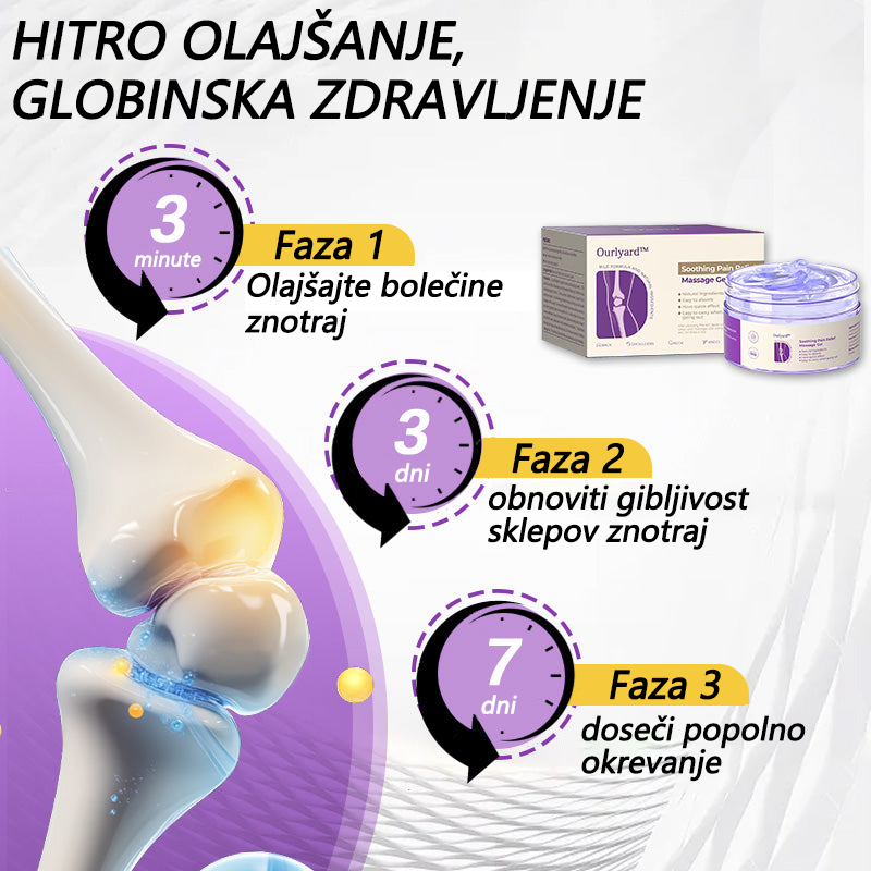 Ourlyard™ Masažni gel za lajšanje bolečin pri artritisu s kurkumo in emujevim oljem 💎 (zmanjšuje otekanje sklepov, bolečino, okorelost, rdečico, toploto, bolečino in utrujenost sklepov) 🦴