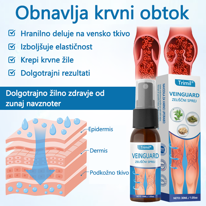 💚Trimil® VeinGuard zeliščni sprej – ✅ Klinično dokazano, da odpravi krčne žile že v 7 dneh! (potrjeno s strani Evropske agencije za zdravila – EMA)