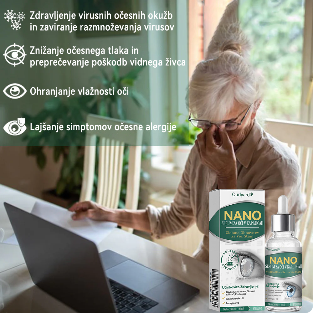 👩⚕️Ourlyard® Nano kapljice za oči ✅Odobreno s strani EMA (primerno za daljnovidnost, sindrom suhega očesa, glavkom in sivo mreno) ☘️