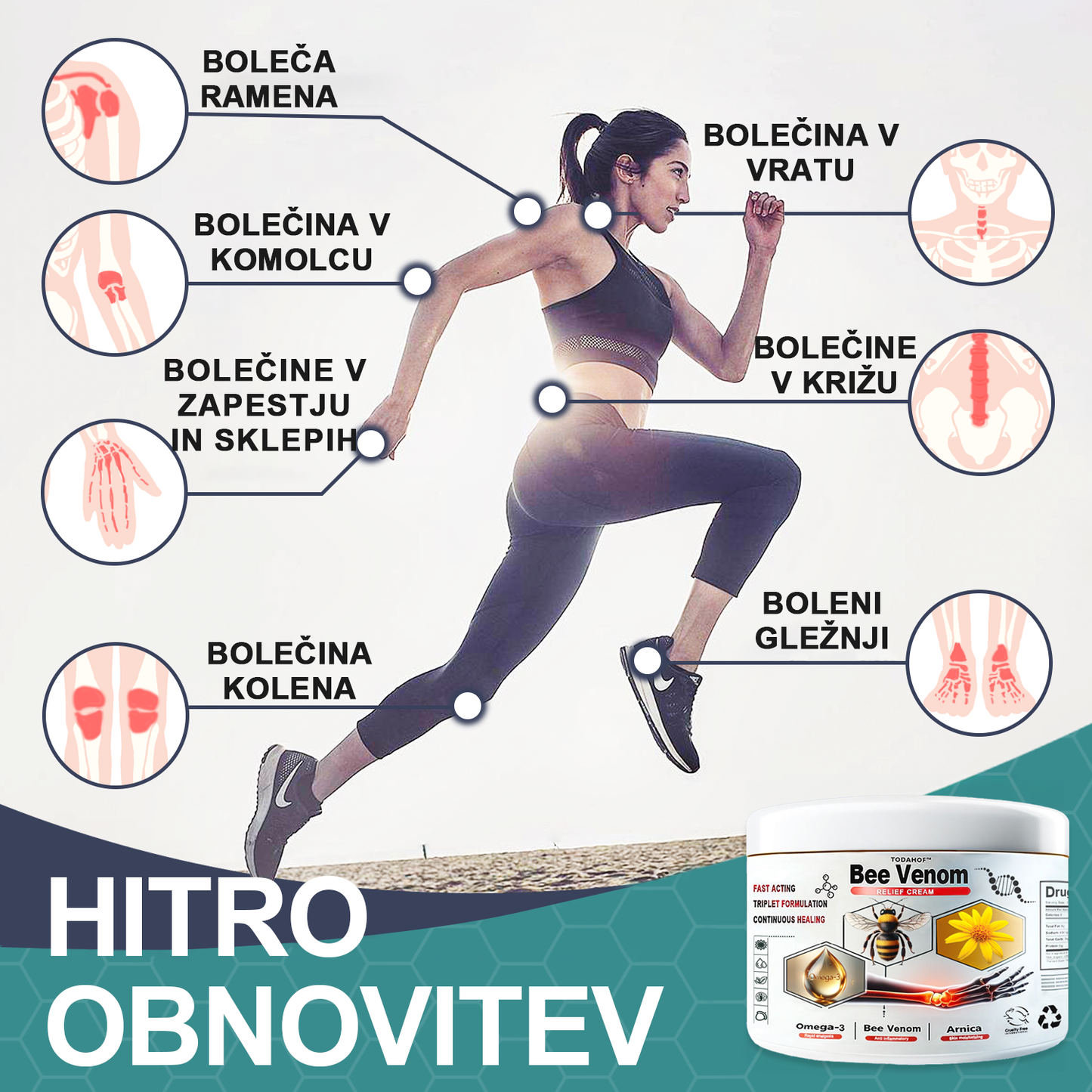 🌈🌈𝐓𝐎𝐃𝐀𝐇𝐎𝐅™ Krema za lajšanje bolečin in celjenje kosti s čebeljim strupom🔥Primerno za vse starosti💎 Časovno omejeno 60 % popusta💎