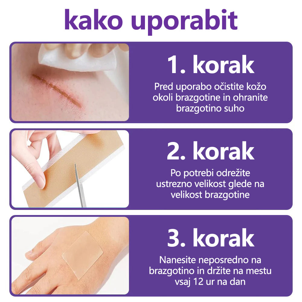 🏷️ Uradna Trgovina: flysmus® ReGen Mikronadlaste Ploščice z Nano-Hialuronsko Kislino (Nano-Heal) 💝 Zdravljenje novih in starih brazgotin, zmanjševanje kirurških brazgotin, strij, keloidov, aken, opeklin, bradavic, dermatomov in krčnih žil