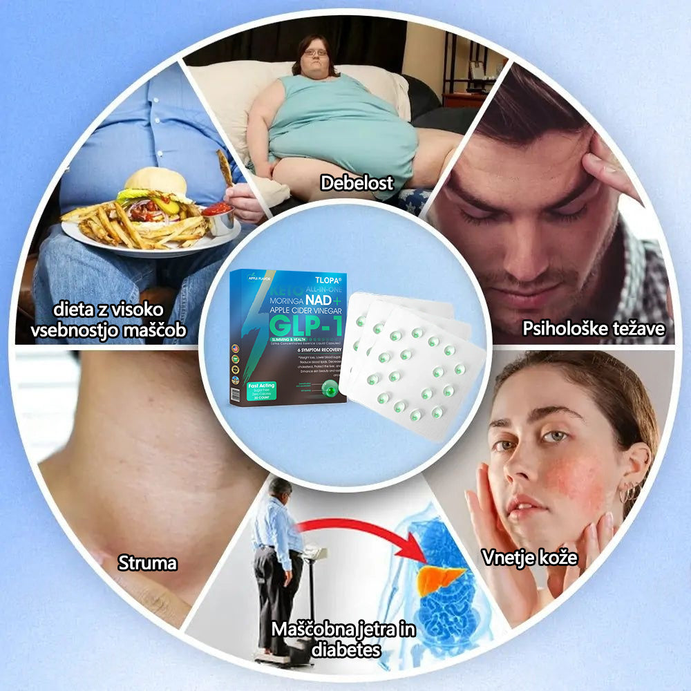 TLOPA® GLP-1 Slimming & Health Ultra Concentrated Essence Liquid Pearls - NAD+ Moringa & ACV (✅speedy, long-lasting, addressing diabetes, obesity, and cardiovascular diseases)