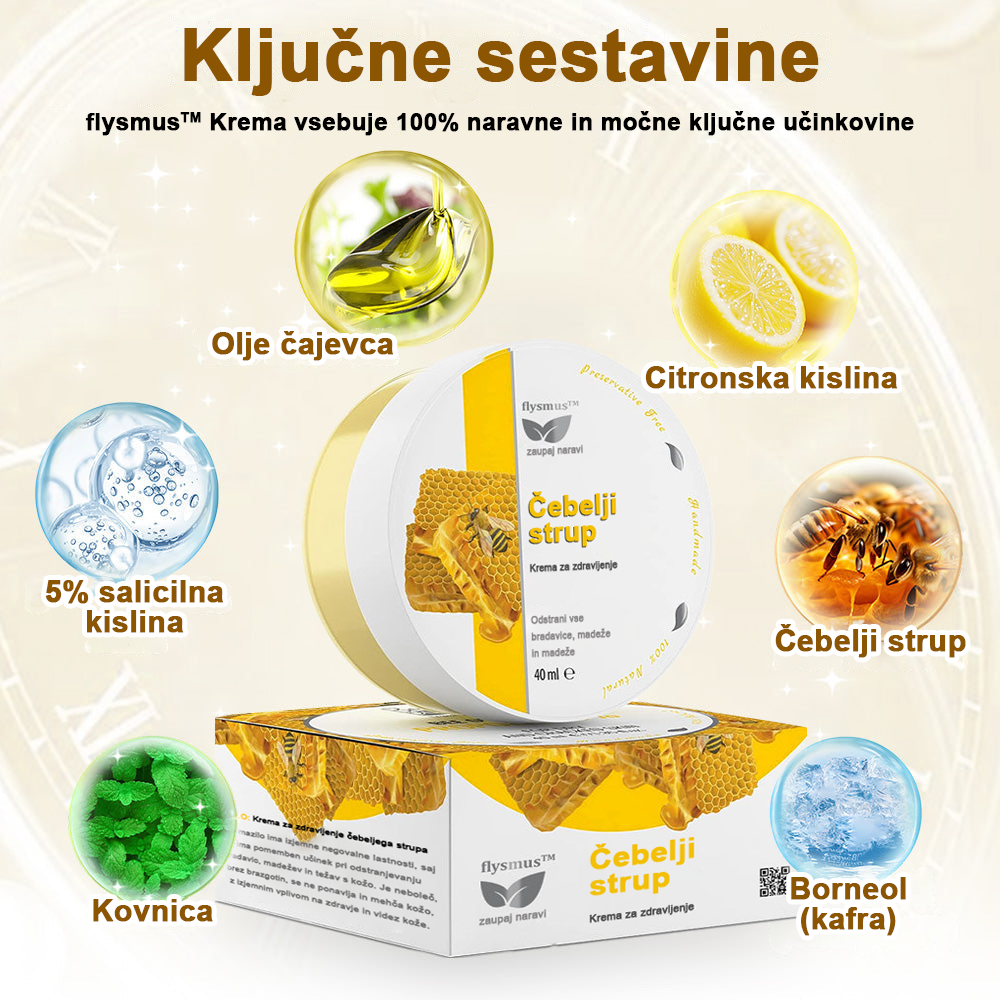 ✅flysmus™ zdravilna krema s čebeljim strupom🐝: Zdravljenje ekcemov, luskavice, aken, rozacee, glivičnih okužb, bradavic
