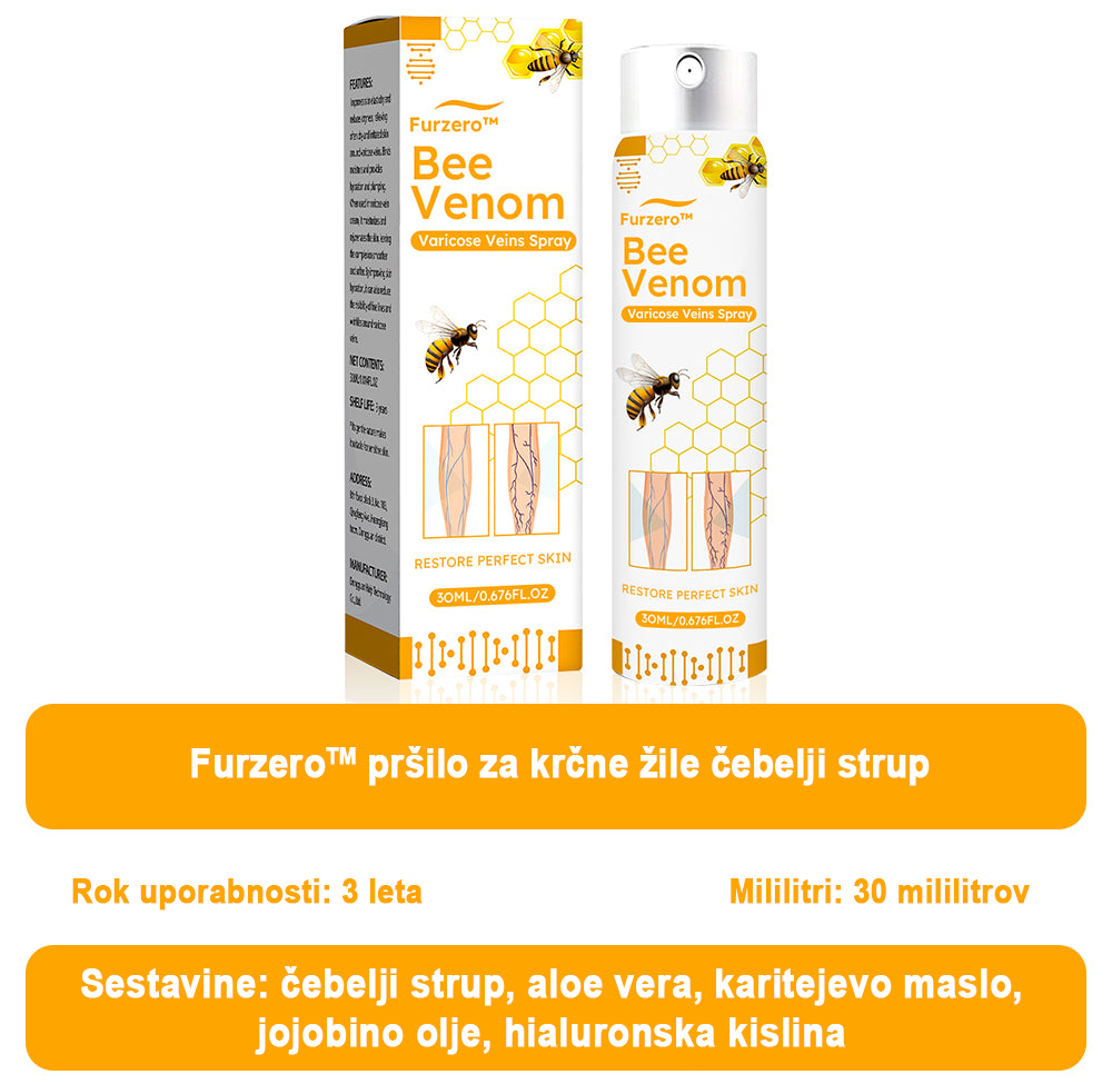 【✨Plačilo po povzetju✨】𝙁𝙪𝙧𝙯𝙚𝙧𝙤™ Pršilo za krčne žile s čebeljim strupom 🐝