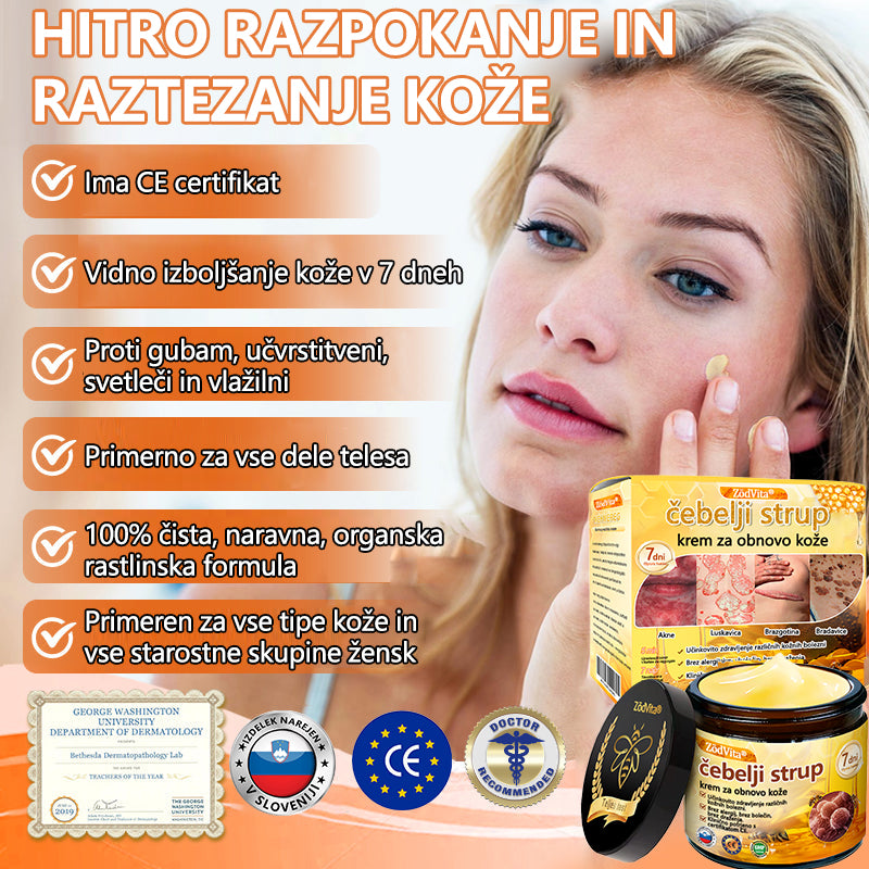 💟 Dermatologi priporočajo ✨ ZödVita® obnavljajoča krema z čebeljim strupom 🔥  CE-certifikat in ga priporoča Slovensko dermatološko društvo (SDD)