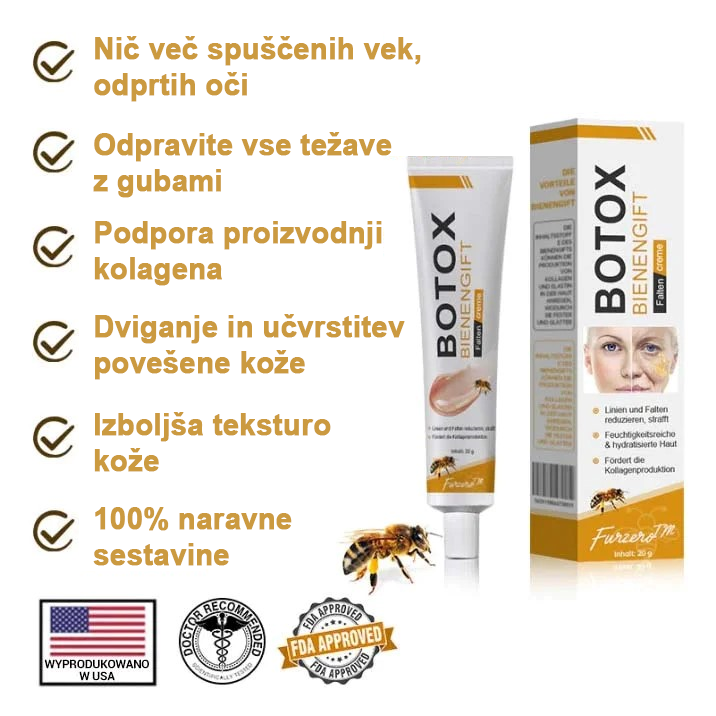 🍀 Zadnji dan promocije: 83 % popust ✨𝐅𝐮𝐫𝐳𝐞𝐫𝐨™ Kremni odstranjevalec gub z čebeljim strupom in botoks učinkom🐝