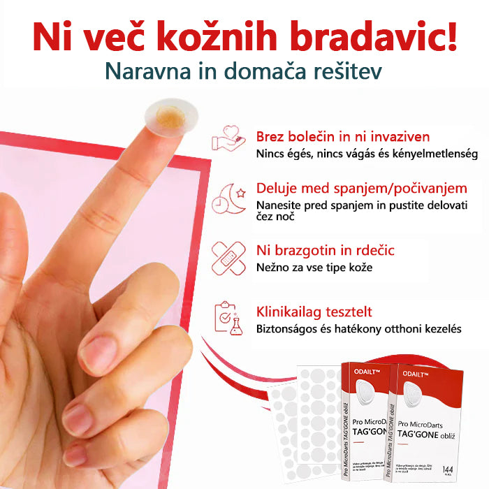 KUBOZN® Nano-mikroigelni obliži – neboleča in naravna rešitev za odstranjevanje kožnih izrastkov, bradavic in znamenj kar doma, brez brazgotin ✨