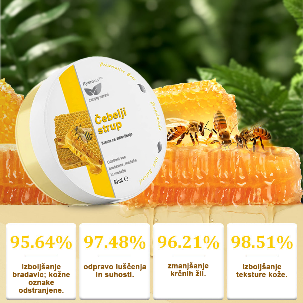 ✅flysmus™ zdravilna krema s čebeljim strupom🐝: Zdravljenje ekcemov, luskavice, aken, rozacee, glivičnih okužb, bradavic