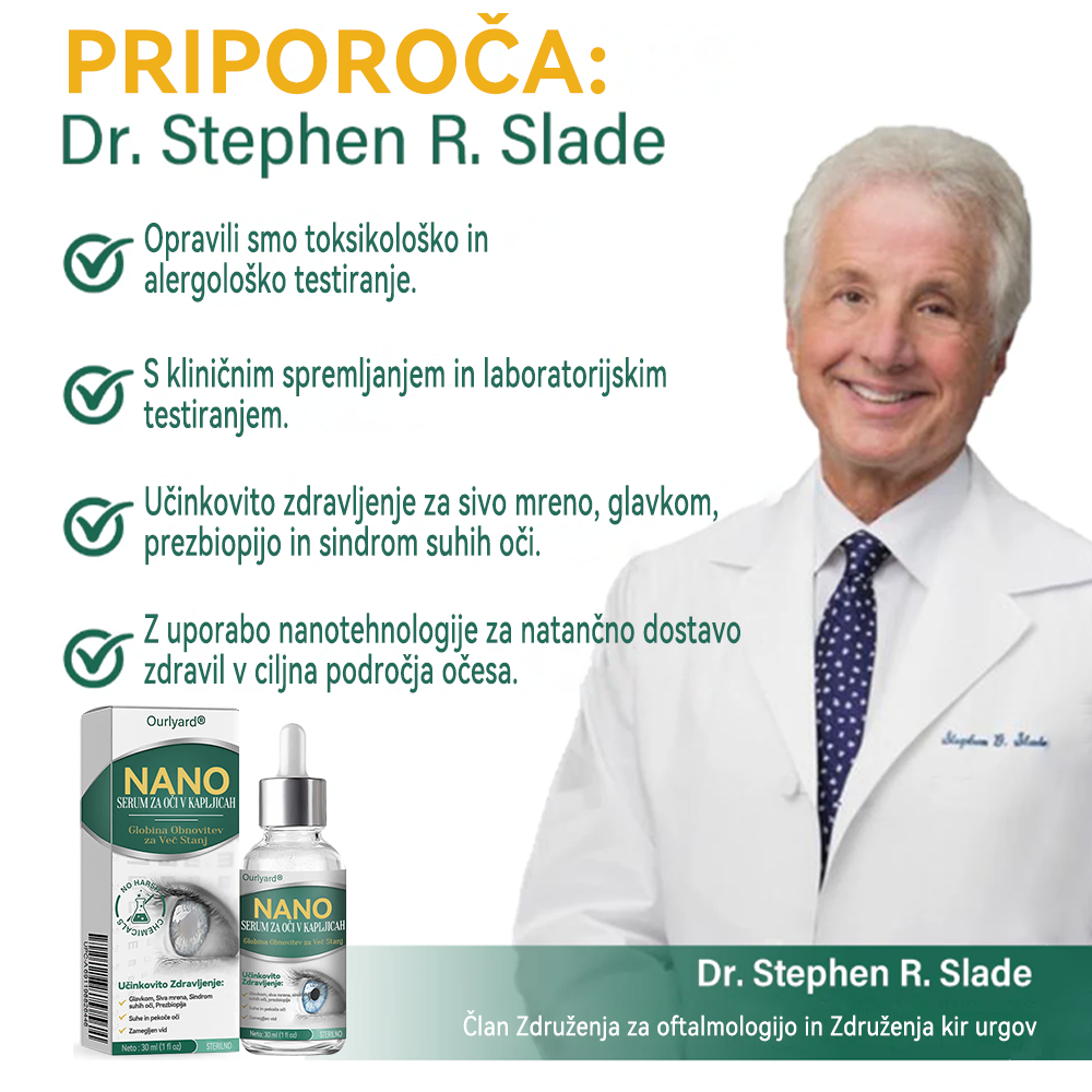 👩⚕️Ourlyard® Nano kapljice za oči ✅Odobreno s strani EMA (primerno za daljnovidnost, sindrom suhega očesa, glavkom in sivo mreno) ☘️