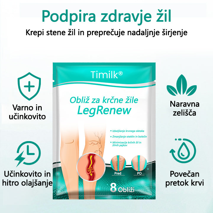 Timilk® LegRenew obliž za krčne žile izboljša zdravje ven in odpravi krčne žile – brez operacije