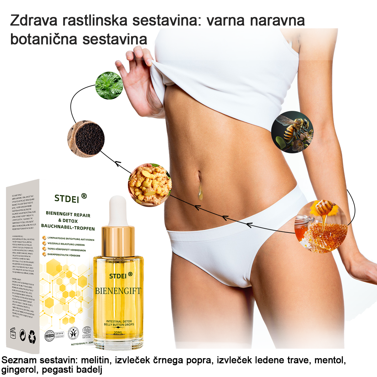 💝𝑺𝑻𝑫𝑬𝑰™  Kapljice za razstrupljanje črevesja s čebeljim strupom (za vse oblike debelosti in bolezni bezgavk)🔥