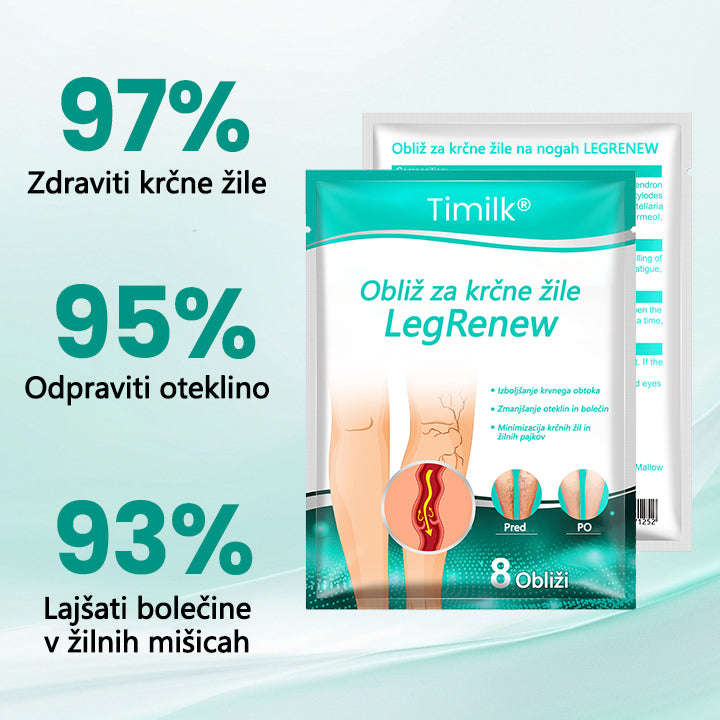 Timilk® LegRenew obliž za krčne žile izboljša zdravje ven in odpravi krčne žile – brez operacije