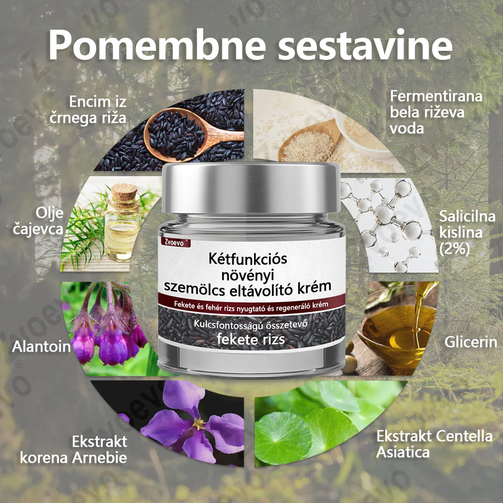 Zvoevo® Black Rice Skin Repair Essence Cream ⚕️ Certificirano pri EU (Odstranjuje bradavice in kožne izrastke, lajša luskavico, izboljšuje kopičenje keratina in folikularno keratinizacijo, posvetli pigmentacijo, sončne pege in starostne pege)