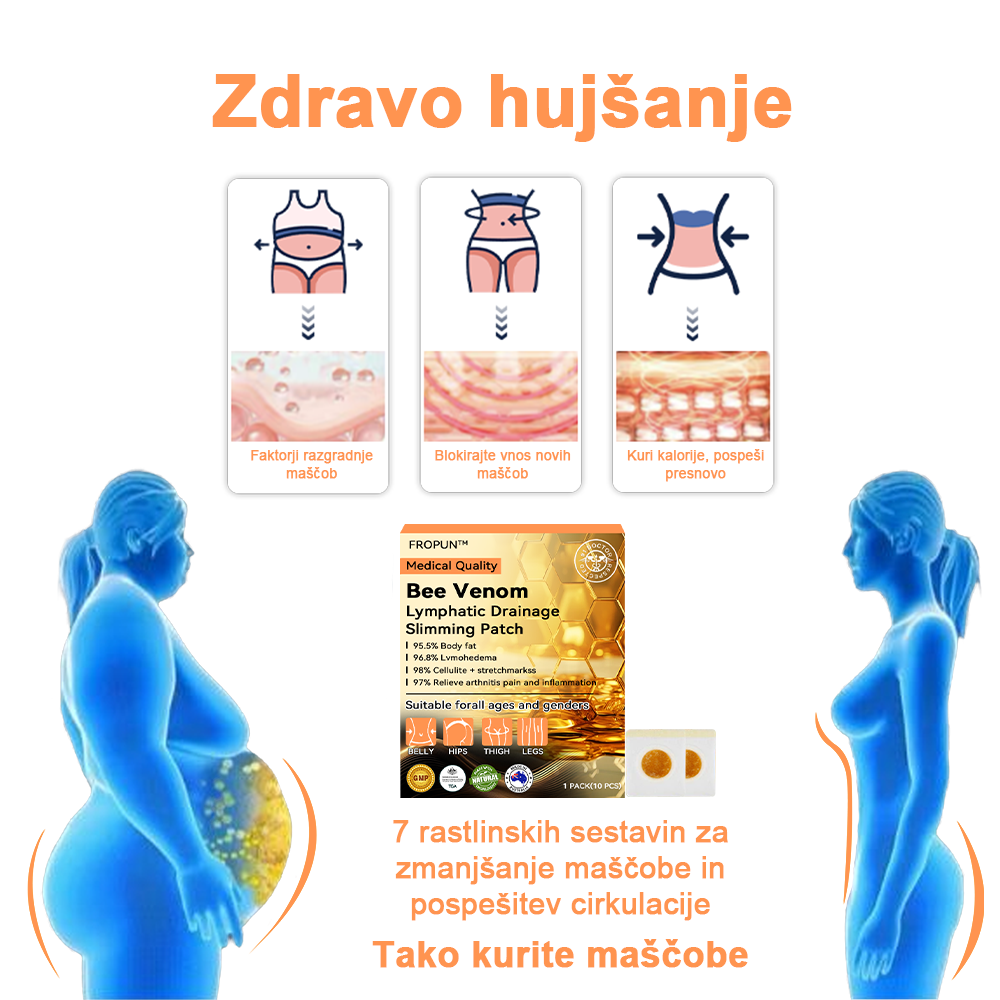 🍀🎈𝐅𝐑𝐎𝐏𝐔𝐍™ Čebelji strup Limfna drenaža obliž za hujšanje (Za vse limfatične težave in debelost)