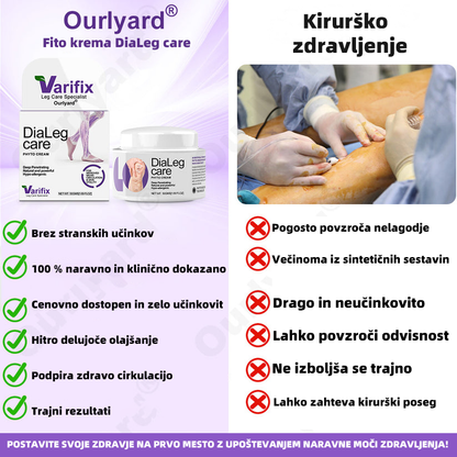 🏆✅ Odobreno s strani NHS – Ourlyard® DiaLeg Care Phyto krema – pomaga pri krčnih žilah, otekanju, krčih in bolečinah v nogah