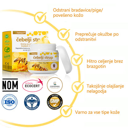 🐝Twinsun™ Izjemno Močna Krema z Čebeljim Strupom, s certifikatom EMA💖 Za zdravljenje bradavic, kožnih izrastkov, okužb in keratoze, ter za glajenje neenakomerne kože