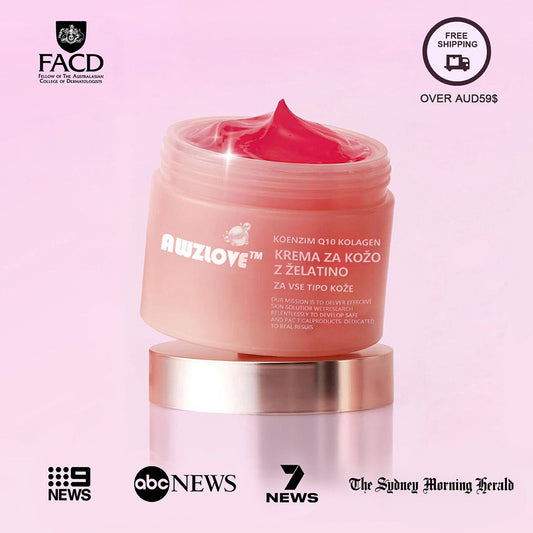 Koencim Q10 Collagen Jelly Skin Cream Odobreno Britansko združenje dermatologov (BAD) (pomaga pri aknah, bradavicah, rozacei, psoriazi, starostnih pegah, ekcemih in zmanjša videz strij)