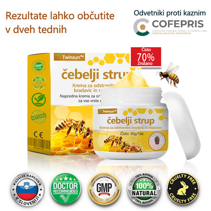 🐝Twinsun™ Izjemno Močna Krema z Čebeljim Strupom, s certifikatom EMA💖 Za zdravljenje bradavic, kožnih izrastkov, okužb in keratoze, ter za glajenje neenakomerne kože
