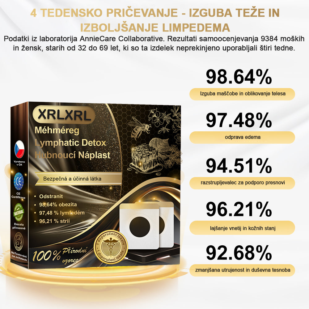 👨‍⚕️80 % popusta - [Razvito v Kaliforniji, ZDA] 🌿 Lepilni trak za limfno drenažo s čebeljim strupom za hujšanje (vse starosti) 🔥