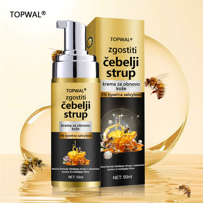 🌟 TOPWAL® Condense Krema za obnovo kože z čebeljim strupom 🌿 Spodbuja regeneracijo kože 💧 Globoko vlaži in neguje ✨ Zmanjšuje drobne gube in linije 🐝 Obogatena z naravnim čebeljim strupom ✔️ Primerna za vse tipe kože, tudi občutljivo