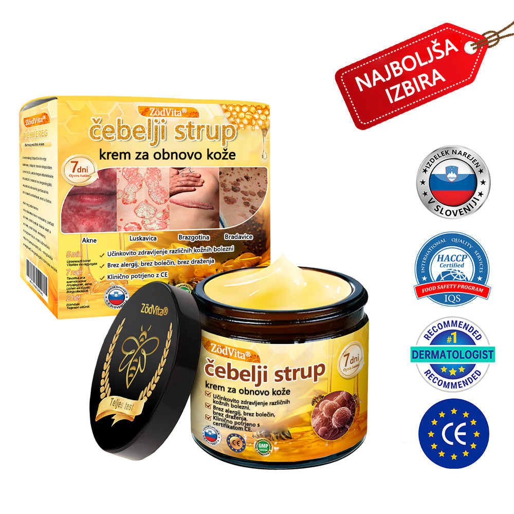 💟 Dermatologi priporočajo ✨ ZödVita® obnavljajoča krema z čebeljim strupom 🔥  CE-certifikat in ga priporoča Slovensko dermatološko društvo (SDD)
