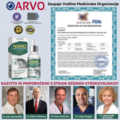 👩‍⚕️Ourlyard® Nano kapljice za oči ✅Odobreno s strani EMA (primerno za daljnovidnost, sindrom suhega očesa, glavkom in sivo mreno) ☘️