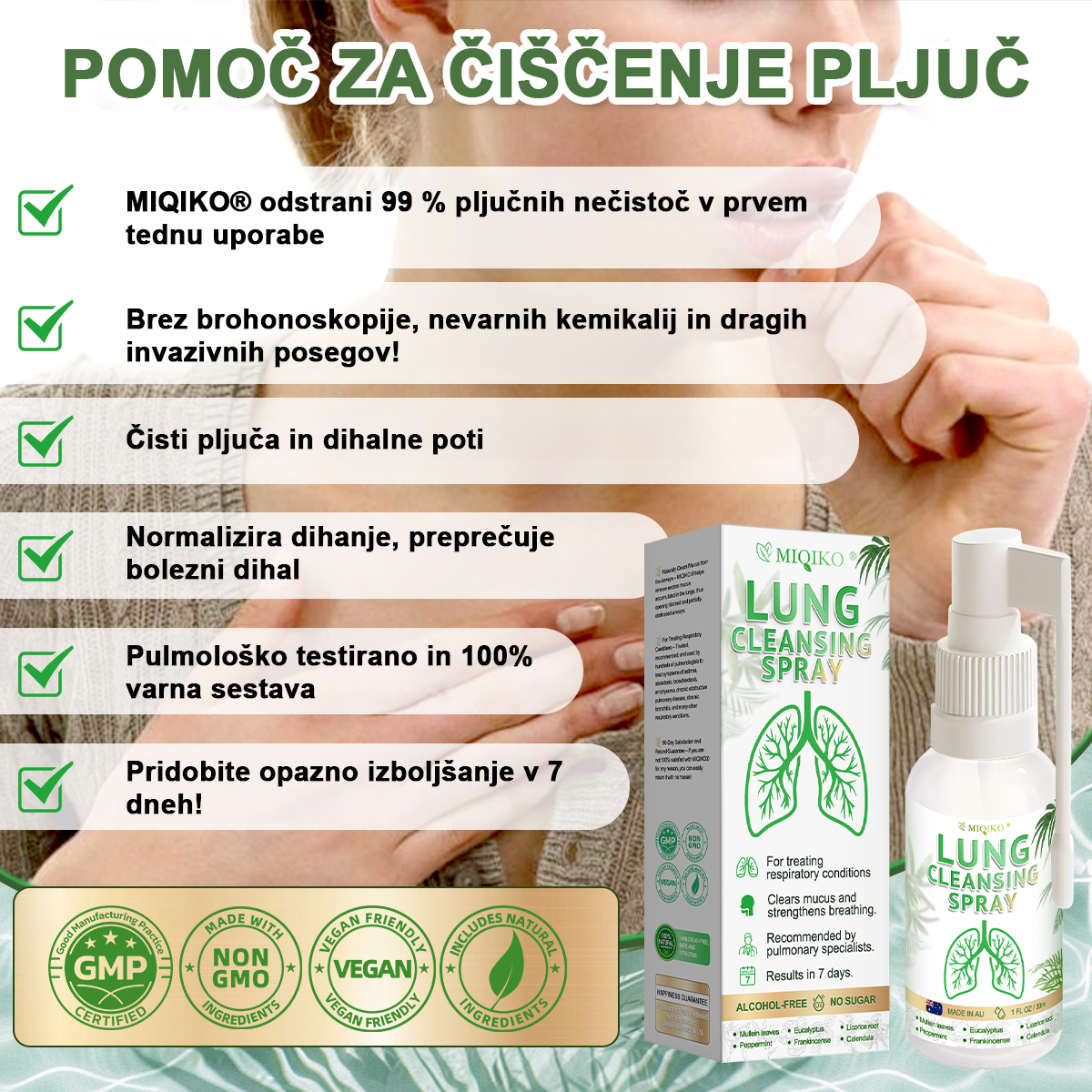 [Uradna vodilna trgovina blagovne znamke] 👨‍⚕️𝐌𝐈𝐐𝐈𝐊𝐎® Sprej za napredno čiščenje pljuč (☘️Priporočajo strokovnjaki za pljuča☘️)