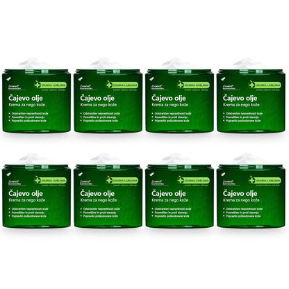 ✅ Certificirano s strani JAZMP 🌿 Zvoevo® Krema z oljem čajevca – Odpravlja nepravilnosti na koži, obnavlja poškodovano kožo, posvetli polt in nudi nego proti staranju 🌳