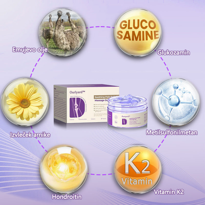 Ourlyard™ Masažni gel za lajšanje bolečin pri artritisu s kurkumo in emujevim oljem 💎 (zmanjšuje otekanje sklepov, bolečino, okorelost, rdečico, toploto, bolečino in utrujenost sklepov) 🦴
